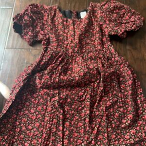 GAP Black and pink Puff Sleeve Sundress